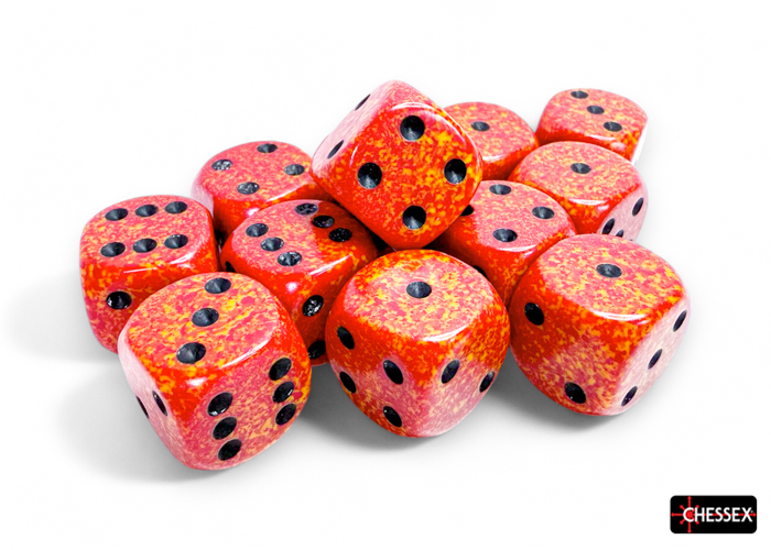 Speckled Fire 16mm d6 Dice Block (12 dice) - CHX25703